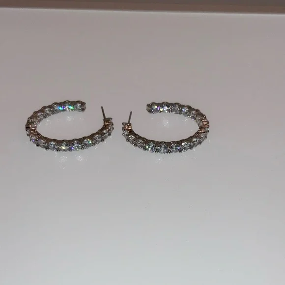 4ct Inside-Out Hoop Earrings - Picture 8 of 11